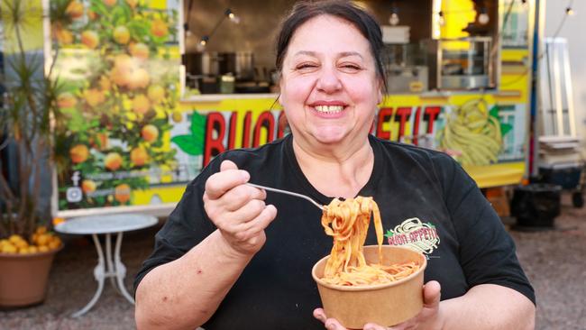 Rosa Vitagliano at her family food truck Buon Appetit. Picture: Justin Lloyd