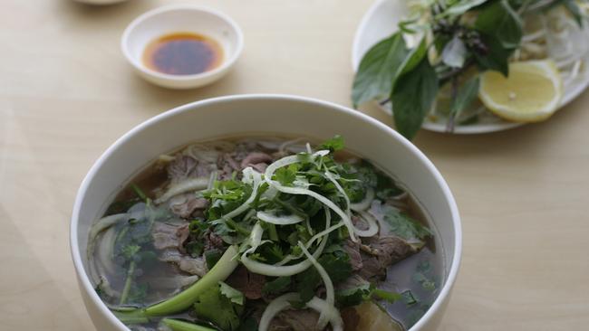 An Restaurant’s beefy broth pho.