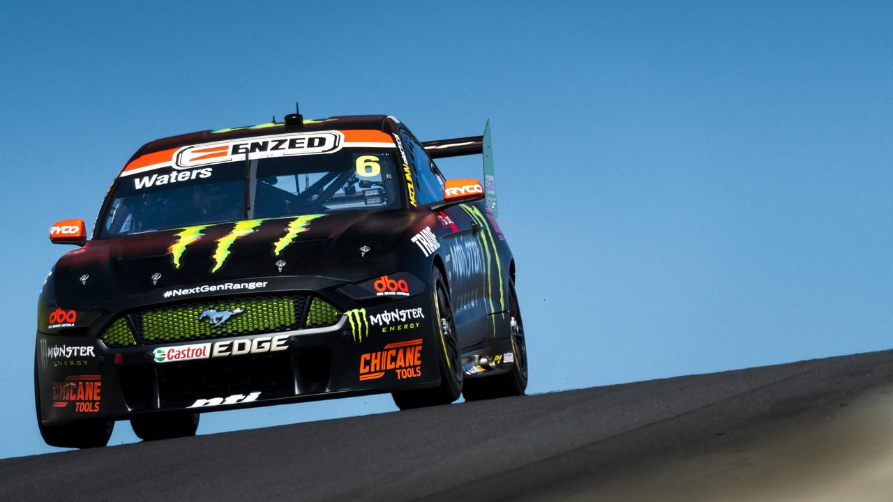 BATHURST, AUSTRALIA - DECEMBER 02: (EDITORS NOTE: A polarizing filter was used for this image.) Cameron Waters drives the #6 Monster Energy Ford Mustang during practice for the Bathurst 1000 which is part of the 2021 Supercars Championship, at Mount Panorama, on December 02, 2021 in Bathurst, Australia. (Photo by Daniel Kalisz/Getty Images)