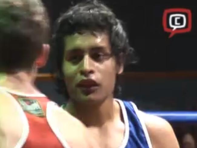 26-year-old Nowroz Amin (BLUE SINGLET) pictured during an amatuer boxing match on 14th June, 2011.Amin has been charged with terrorism-related offences as part of an investigation conducted by the NSW Joint Counter Terrorism Team (JCTT). He was arrested at his Ingleburn home on Saturday, June 16th 2018.