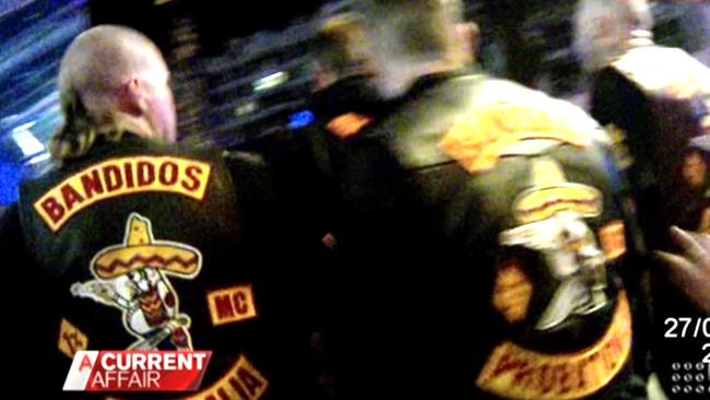 The frightening bikie brawl at Broadbeach in September 2013 sparked the crackdown but gangs have been reluctant to give up on the Gold Coast. Pic: A Current Affair.