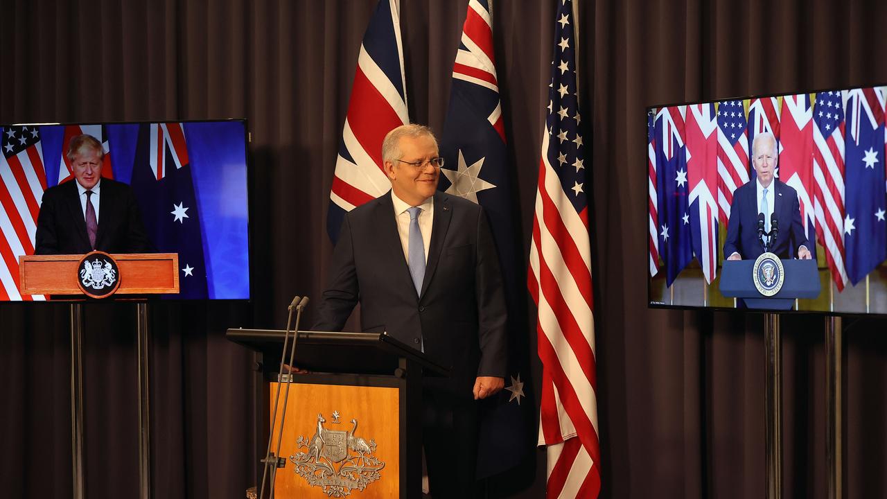 AUKUS: Morrison, Biden And Johnson Flag Futuristic Defence Tech | Daily ...