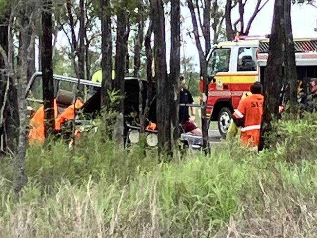 Mackay. Emergency crews were called to a serious crash at Valkyrie after a woman was trapped in her vehicle when it hit a tree.