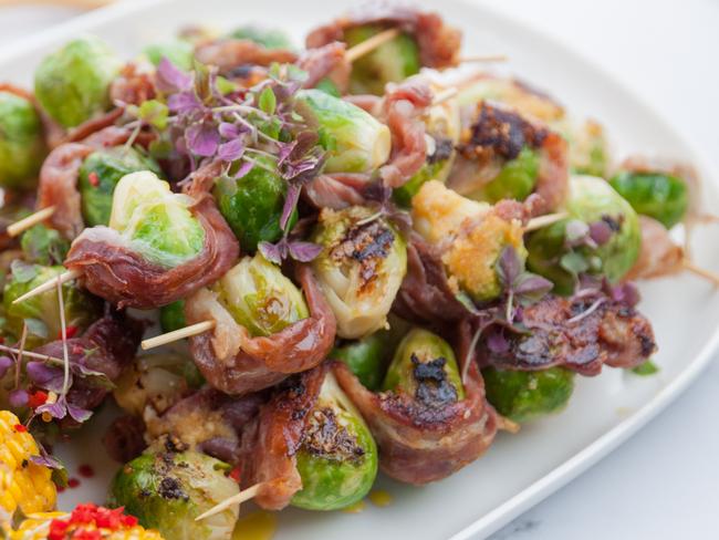 Matt makes sure he makes the brussel sprouts tasty by adding bacon. Picture: Supplied/Ten