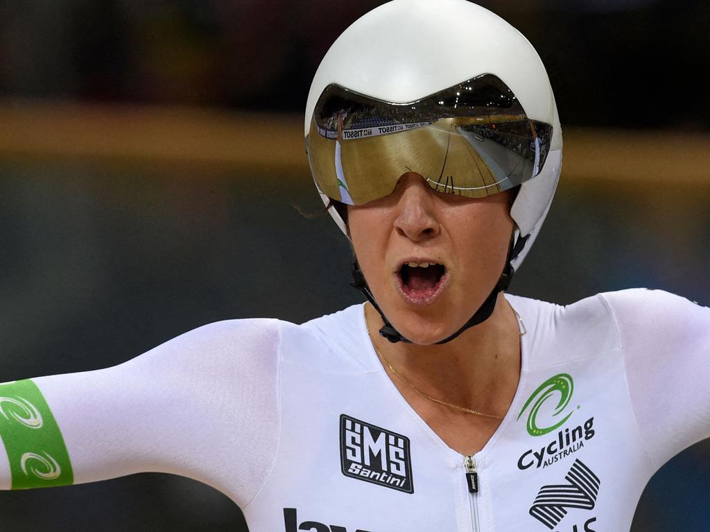 Hoskins at the 2015 UCI Track Cycling World Championships. Picture: Loic Venance/AFP