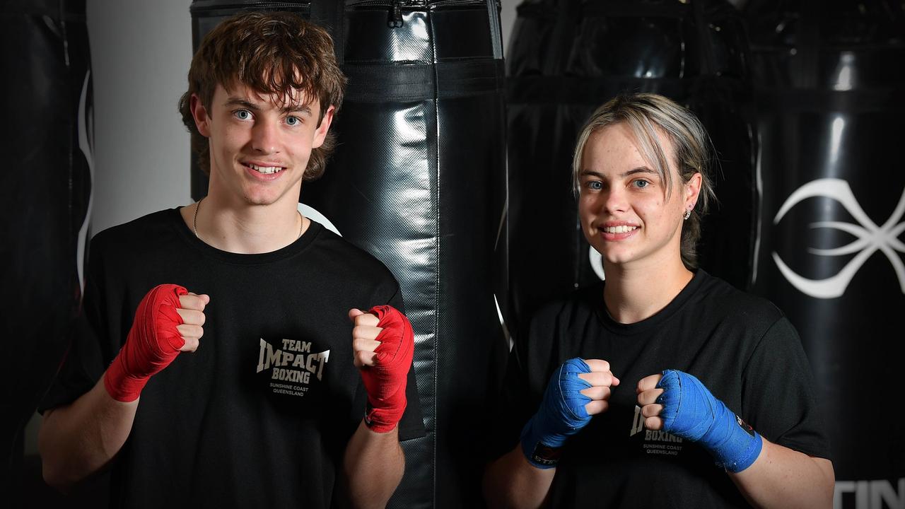 Brother and sister boxing duo, Cohen and Paige Robinson have been selected to represent Australia at the Oceania Champs. Picture: Patrick Woods.