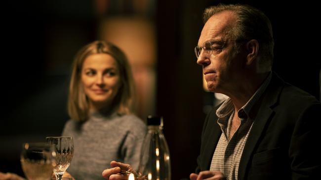 First look at Love Me ... this image of the cast in character shows key figures Clara (Bojana Novakovic) and Glen (Hugo Weaving) together. Picture: Sarah Enticknap