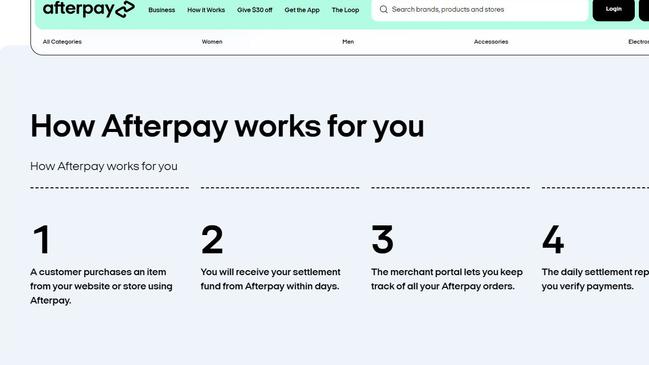 On its website, Afterpay promises to retailers that they will receive their funds “within days”.