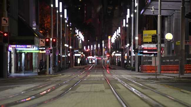 A silent city centre is seen on Sunday amid Greater Sydney's COVID lockdown. Photo: James D. Morgan/Getty Images