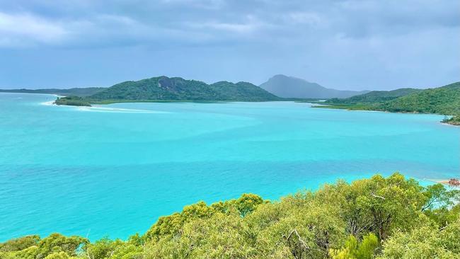 Whitehaven Beach in the Whitsundays is still stunning even when the weather is miserable. Picture: Rae Wilson