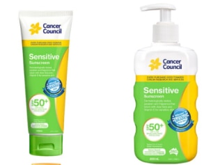 Cancer Council Sensitive Sunscreen SPF 50+ 110mL tube and 200mL tub were also recalled for the levels of benzene detected.