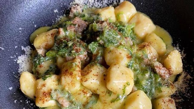 Gnocchi with pork sausage at La Locanda, Frome St, city. Picture: Supplied