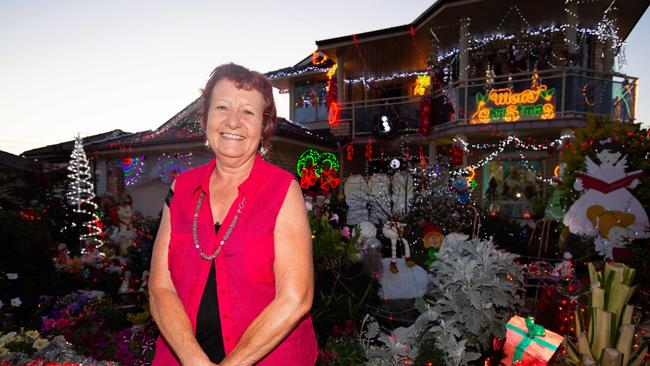 Doris Meilak at her Cumberland Rd shrine at Greystanes. Picture: Jordan Shields