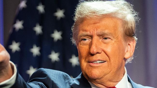 US President-elect Donald Trump speaks during a meeting with House Republicans at the Hyatt Regency hotel in Washington, DC on November 13, 2024. (Photo by ALLISON ROBBERT / POOL / AFP)