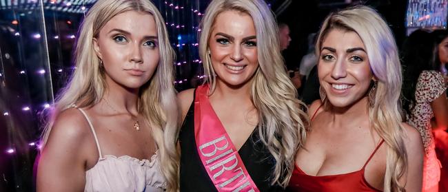 Krysten Larsen, Krystel Rishards and Rosanna Evola at Havana R n B Nightclub for Gold Coast Bulletin Nightspotting. Picture: Supplied