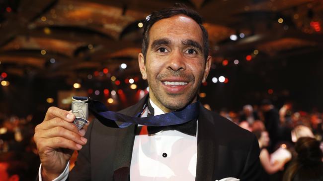 Betts with one of his four Phil Manassa medals for goal of the year. Picture: AFL Photos/Getty Images