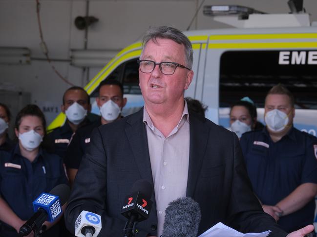 Victorian Health Minister Martin Foley has blamed the ESTA crisis on the Covid pandemic. Picture: Luis Enrique Ascui