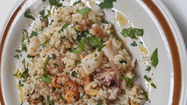 Seafood risotto from Francesco's Osteria, Torrensville. Picture: Supplied