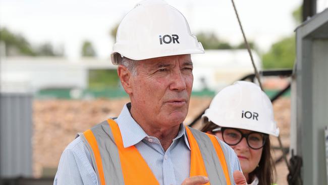 IOR Petroleum managing director Stewart Morland announces funding for a major diesel fuel project at the Port of Brisbane. Picture: Liam Kidston