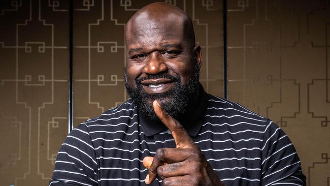 Shaquille O'Neal in Melbourne ahead of his peaking tour. Picture: Jake Nowakowski