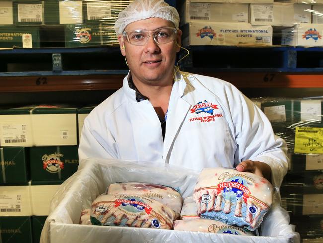 Farron Fletcher pictured at his family's abattoir in Dubbo. Fletcher International Exports are a halal certified abattoir for all their exported meats. Picture: Toby Zerna
