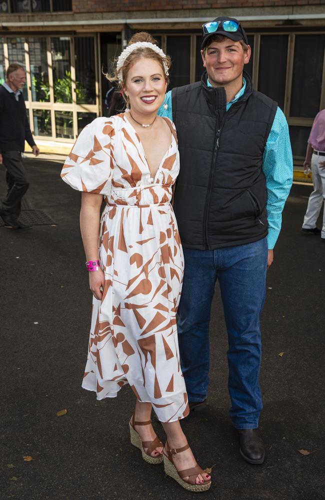 Mackenzie Leeson and Makenzie Fabian at Weetwood raceday at Clifford Park, Saturday, September 28, 2024. Picture: Kevin Farmer