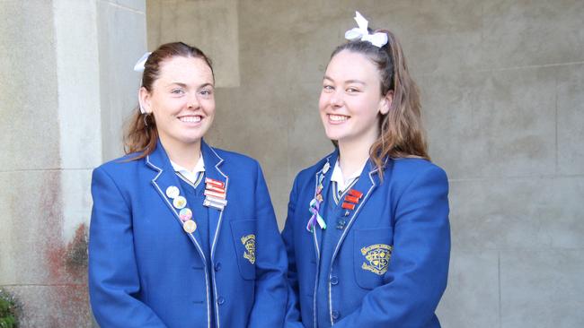 Loreto College 2023 captains Bridget Bales and Alexandra Grieve.