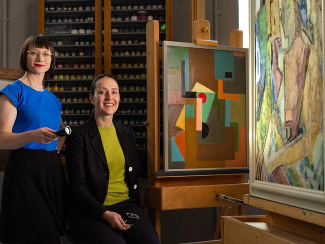 Curator Beckett Rozentals and NGV Conservator Raye Collins made the thrilling discovery back in December 2021. Picture: Jason Edwards