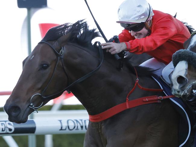 SYDNEY, AUSTRALIA - JUNE 25: Reece Jones on Jojo Was A Man wins race 10 the Elite Sand & Soil Handicap during Sydney Racing at Royal Randwick Racecourse on June 25, 2022 in Sydney, Australia. (Photo by Mark Evans/Getty Images)