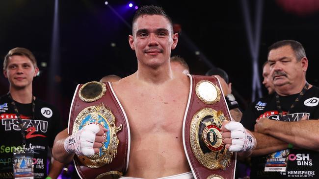 Tim Tszyu is eyeing off bigger and better things. (Photo by Mark Kolbe/Getty Images)