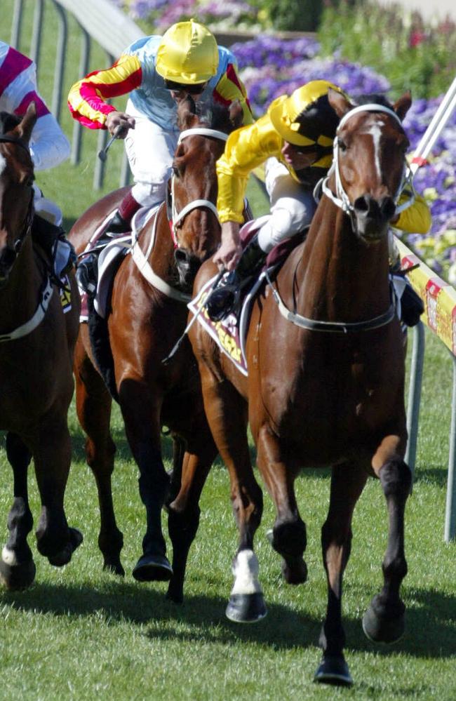 Northerly wins the 2002 Cox Plate. Picture: David Geraghty