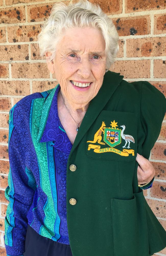 Ex-Australian captain Miriam Knee with her Test blazer.