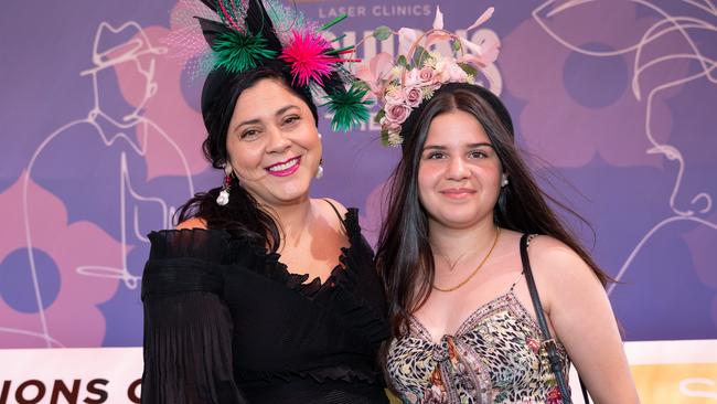 Maria Koko and Meropi Koko at the 2023 Darwin Cup Carnival Ladies Day. Picture: Pema Tamang Pakhrin