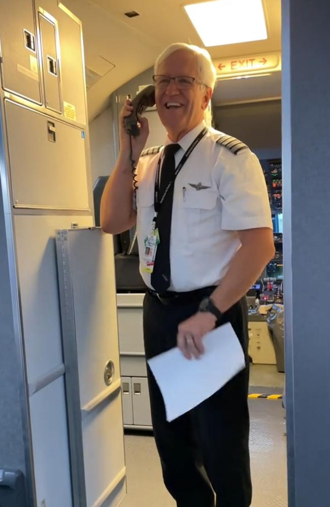 Mr Fell flew for American Airlines for 32 years. Picture: TikTok / @realjharrison