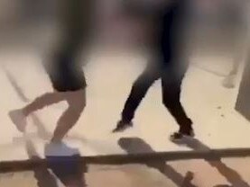 Footage has emerged of students engaged in a vicious brawl at a Melbourne school. Picture: Supplied