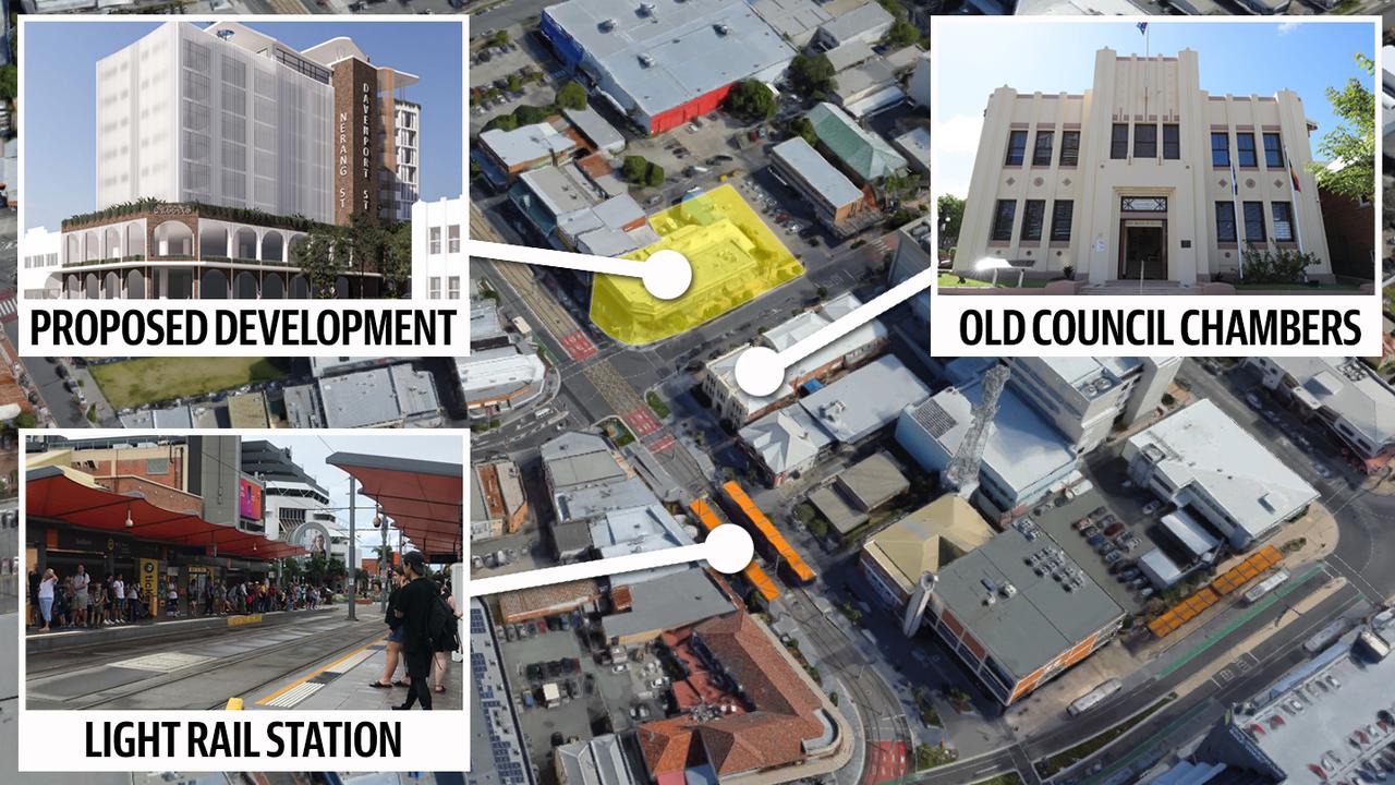 Location of proposed redevelopment of the Courthouse Hotel in Southport on the Gold Coast.