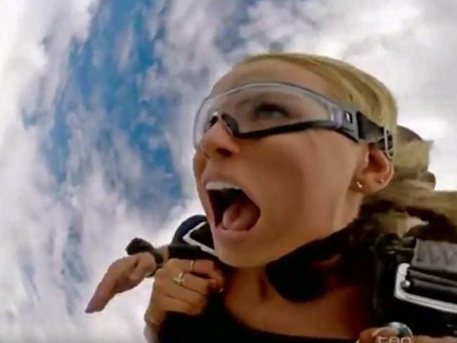 'I never wanted to do this!' - Tegan Martin terrified of skydiving on I'm A Celebrity.