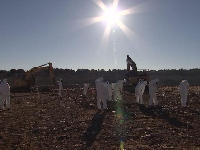 Police are searching for clothing possibly dumped by the murderer.