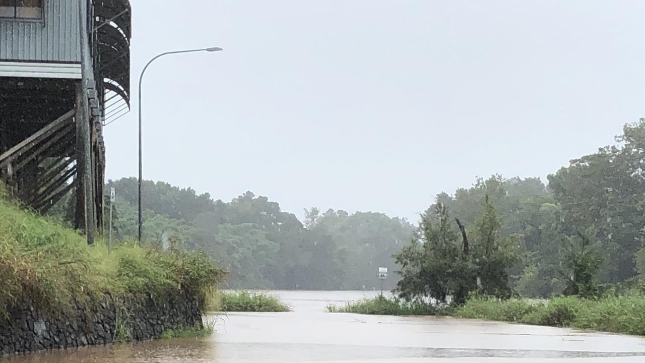 The Wilsons River is steadily rising in Lismore.