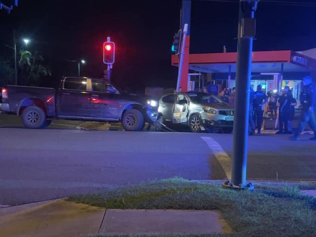 A black Dodge Ram was involved in a hit and run crash on the corner of Thozet and Rockonia Roads, Koongal, on February 8 about 9.40pm.