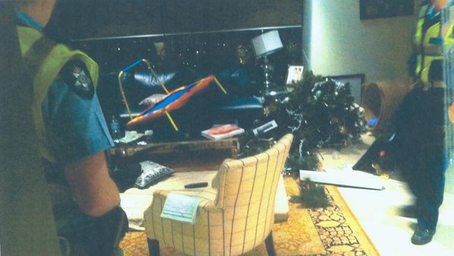 Grant Hackett's trashed apartment in 2011.