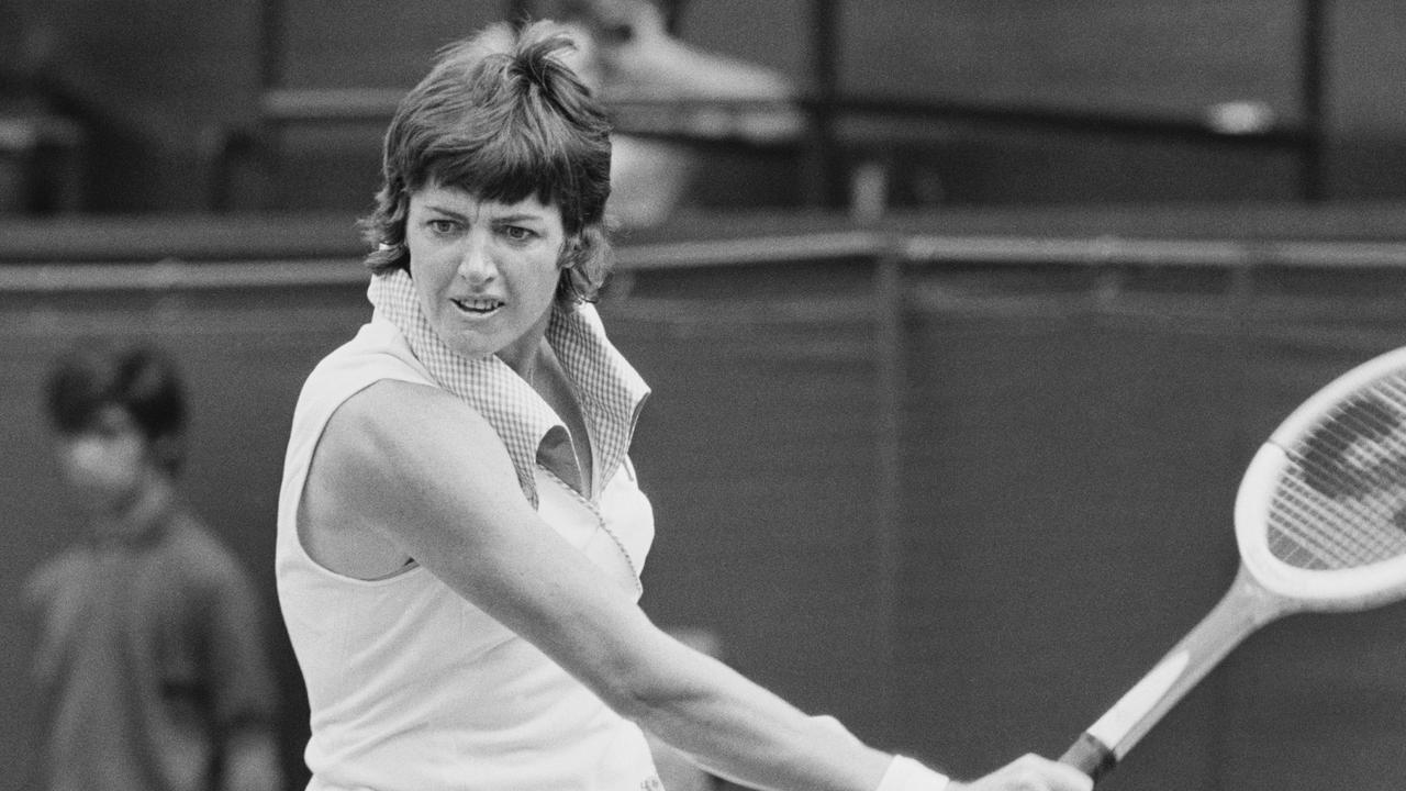 Margaret Court at Wimbledon in 1973. Picture: Evening Standard/Getty