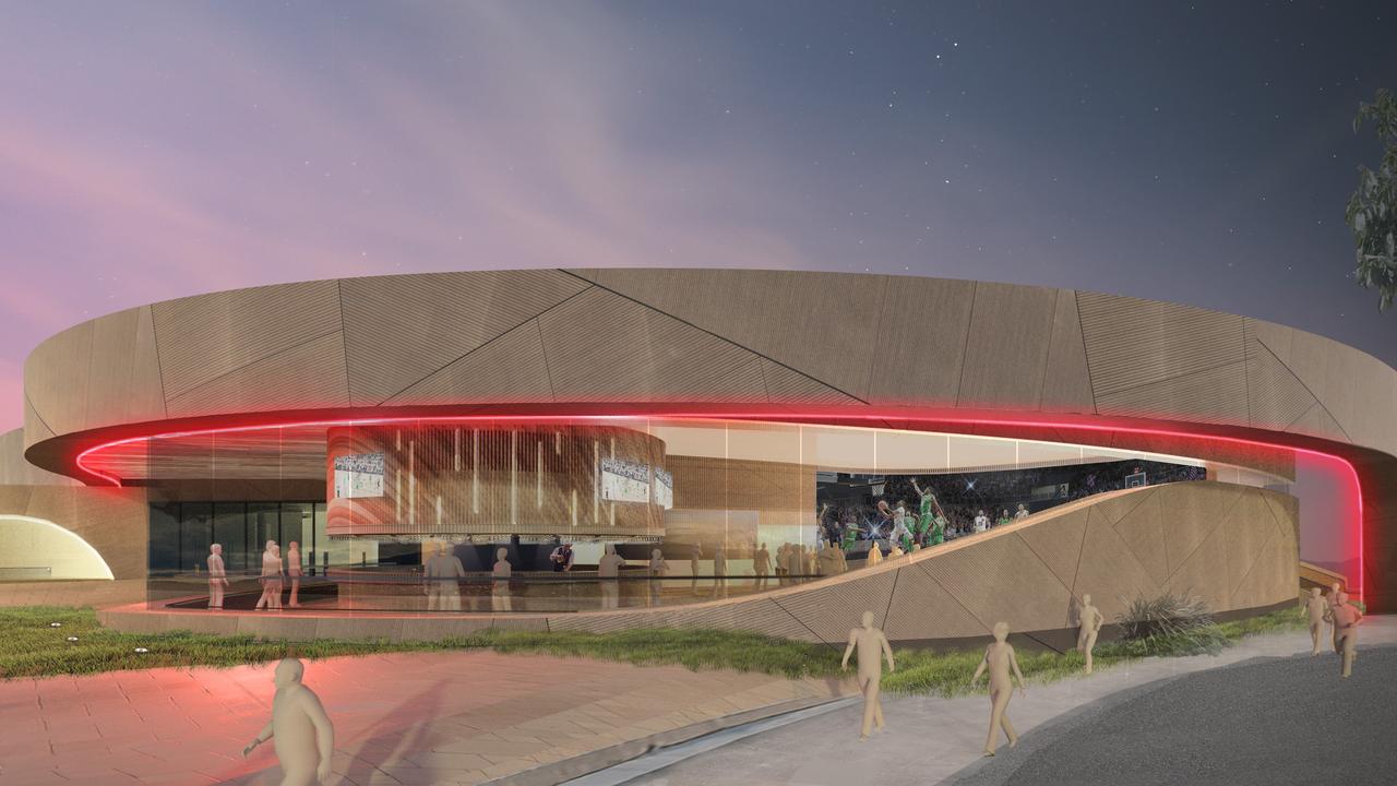 An artist’s impression of the redeveloped Derwent Entertainment Centre. Picture: SUPPLIED