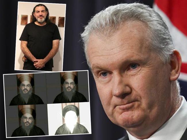 Federal Arts Minister Tony Burke, right, has expressed “shock” that artist, Khaled Sabsabiw ho has previously depicted a dead terrorist leader in his works, was selected to represent Australia at a world-famous art exhibit. Creative Australia last week announced