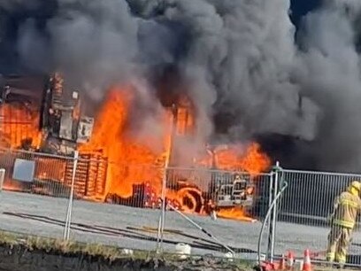 A fire broke out at a storage facility at Yatala.