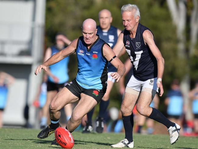 Can anyone topple the great state of Victoria in the older divisions at the AFL Masters National Carnival. Picture: Patrick Woods