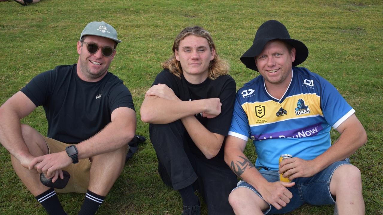 Ron Evans, Dayyan Walls and Perry McCartney at the Sunshine Coast Rugby League Finals 2022.