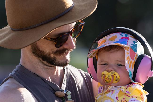 <p>Colin and Ruby Rolfe at Summer Salt Festival at Broadwater Parklands Sunday 12th of February. Picture: Celeste Humphrey</p>