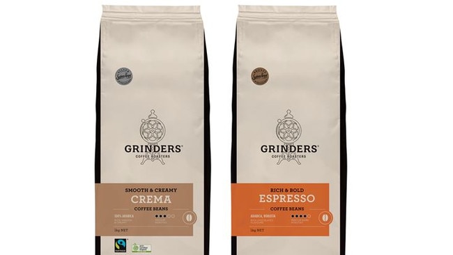 Grinders closely followed in third spot with its in-home range also coming in beans and ground coffee. Picture: Supplied