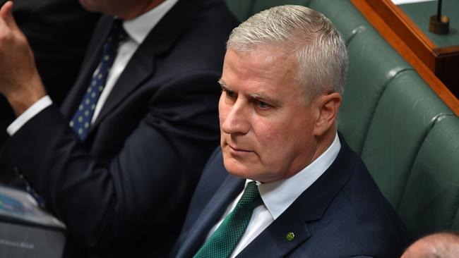 Deputy Prime Minister Michael McCormack looks on after Nationals Member for Wide Bay Llew O'Brien was voted deputy speaker. Picture: AAP